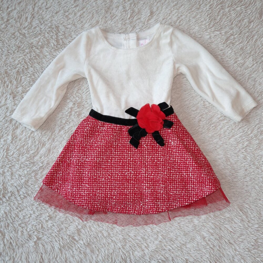 Girls Size 18 Months Youngland Baby Holiday Dress and Red Bloomers